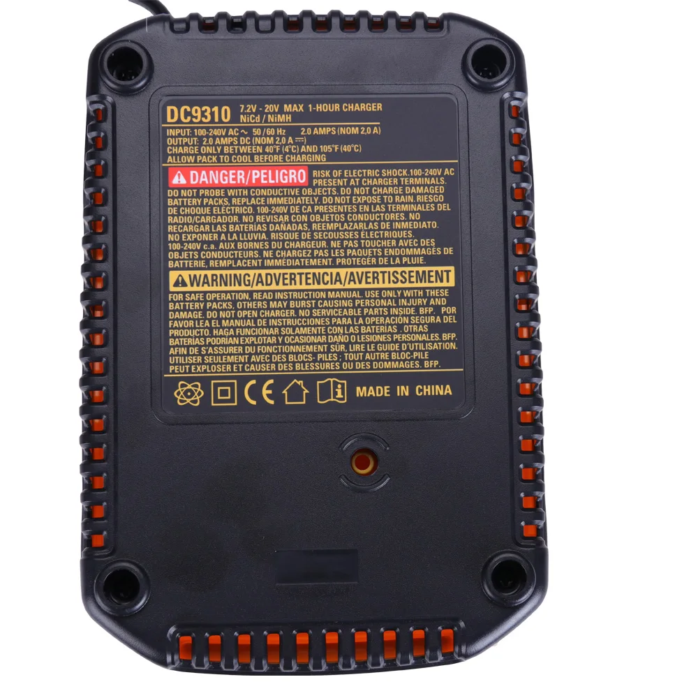 Зарядное устройство для аккумуляторов Dewalt DC9310 7 2 20 в Ni CD и mh DW9057 DC9071 DC9091