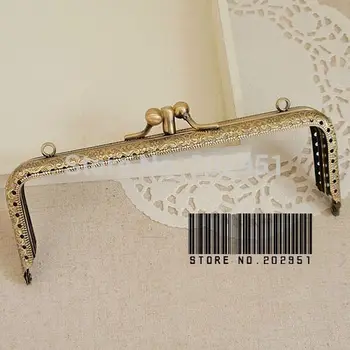 

10pcs/lot 12cm Antique Brass Metal Handbag Frame Kiss Clasp Bag Making Supplies Dual compartment Freeshipping