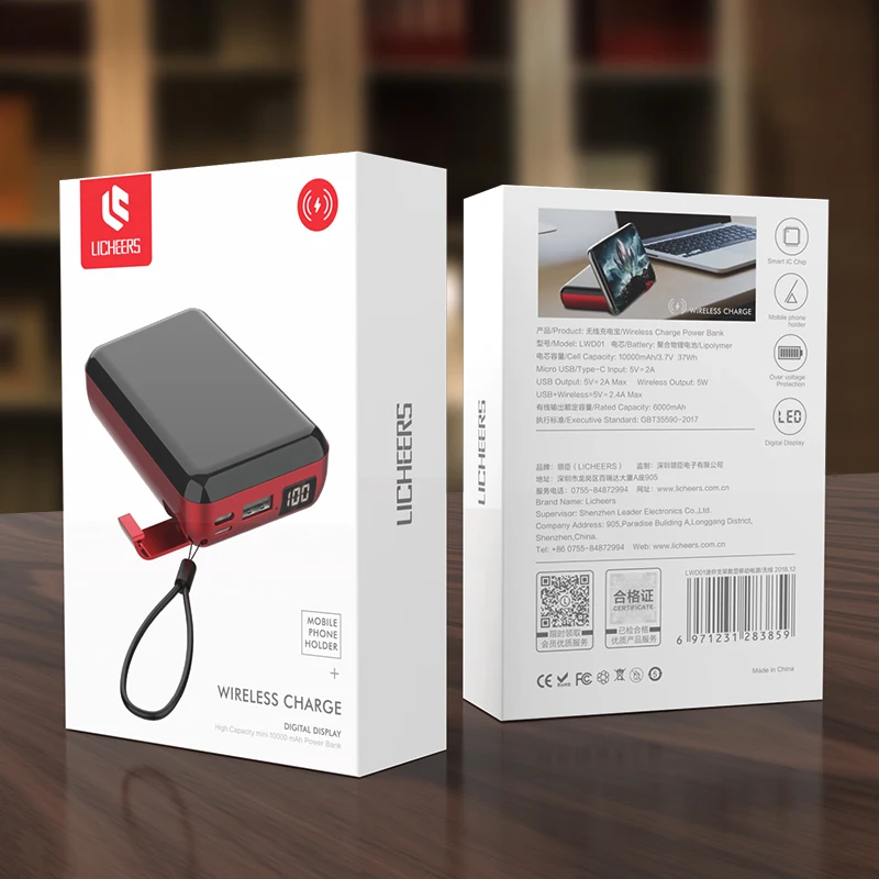 LINGCHEN 10000mA mi ni power Bank PD 3,0 быстрое зарядное устройство для iPhone Xiaomi mi 9 huawei портативное Внешнее зарядное устройство