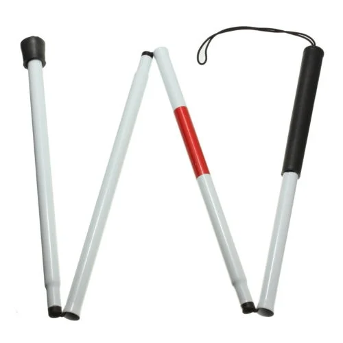 

Visually Impaired Crutch Cane Blind Walking Stick Walker Aluminium Easy Folding