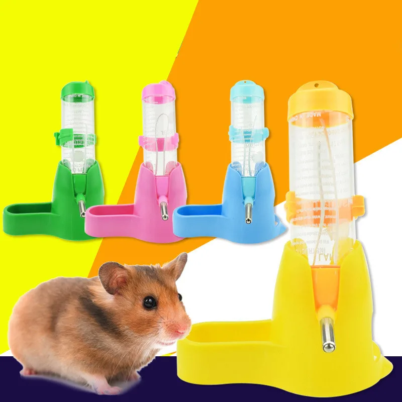 80ml/125ml 3 In 1 Pet Hamster Water Bottle With Food Container Drinking