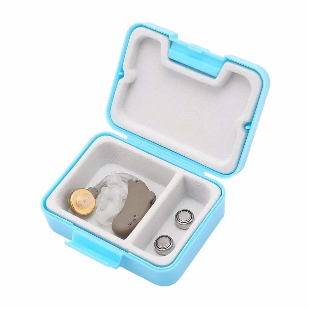 Personal Behind Ear Hearing Aid Kit with Box Adjustable Tone Hearing