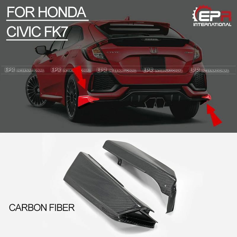 Fits 16-18 Honda Civic 4DR Rear Bumper Diffuser Lip W//LED 3rd Brake Light Lamp