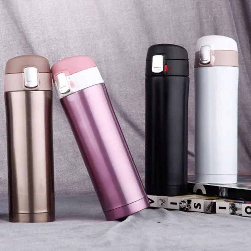 

500ML Thermos Stainless Steel Double Wall Thermal Cup Bottle Travel Mug Water Vacuum Cup School Home Tea Coffee Drink Bottle Cup