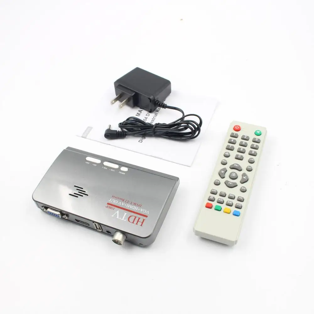 Цифровой ТВ ресивер HDMI DVB T T2 dvbt2 спутниковый VGA AV CVBS с USB тюнером для Mpeg 4 H.264 пультом