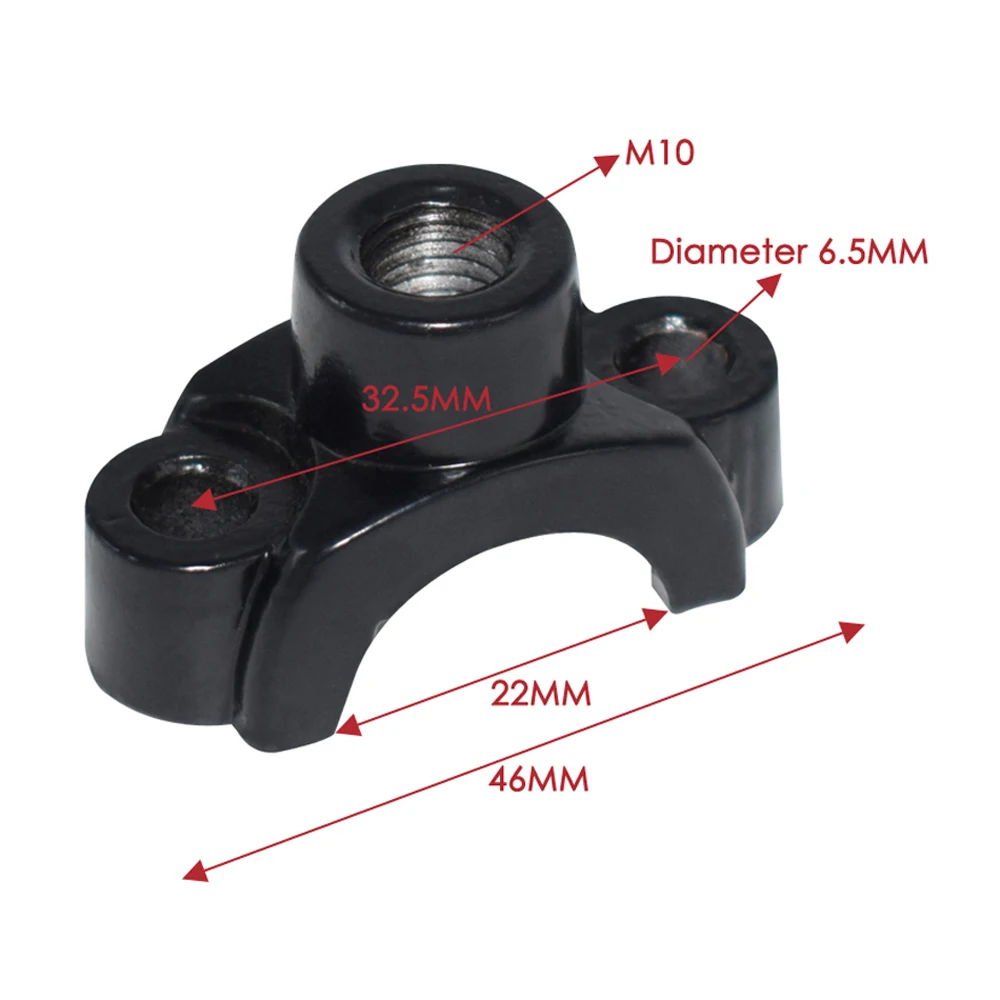 2x22 мм 7/" мотоциклетные зеркальные держатели Кронштейн зажим для мотоцикла Руль мопед Dirt Pit Bike ATV Quad 4 Wheeler M10