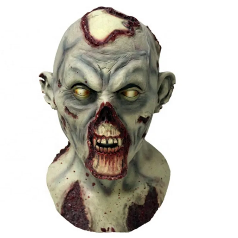 

Halloween Adult Men Full Head and Neck Latex Zombie Rotting Death Mask