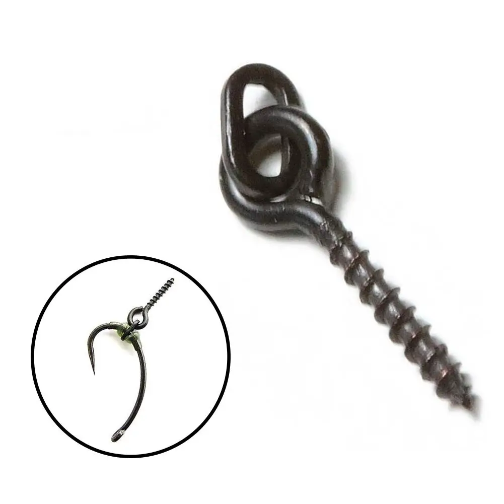 

12mm Oval Loop Bait Metal Screws for Carp Fishing Tackle Pop Up Rigs Tools