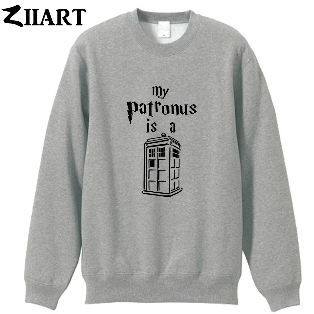  doctor who my patronus is a Tardis police box couple clothes girls woman cotton autumn winter fleec