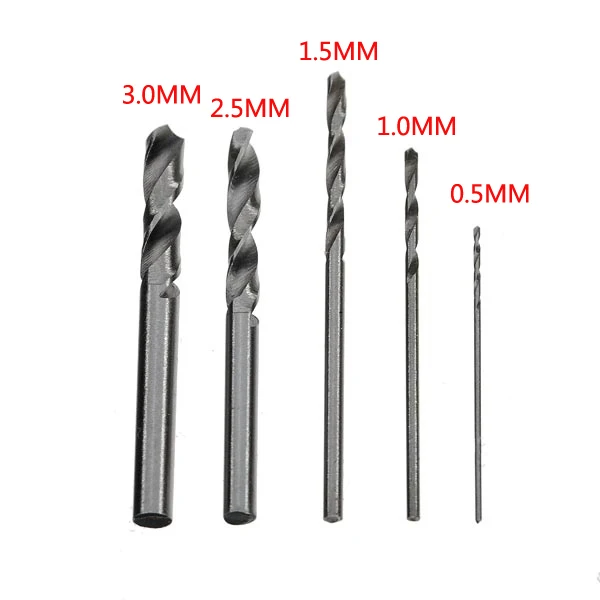 

Hand Drill Brocas New Mini Drill Woodworking Herramientas 3 Sets/lot _ 5pcs/set Hss Twist Bits Set 0.5/1.0/1.5/2.5/3.0mm