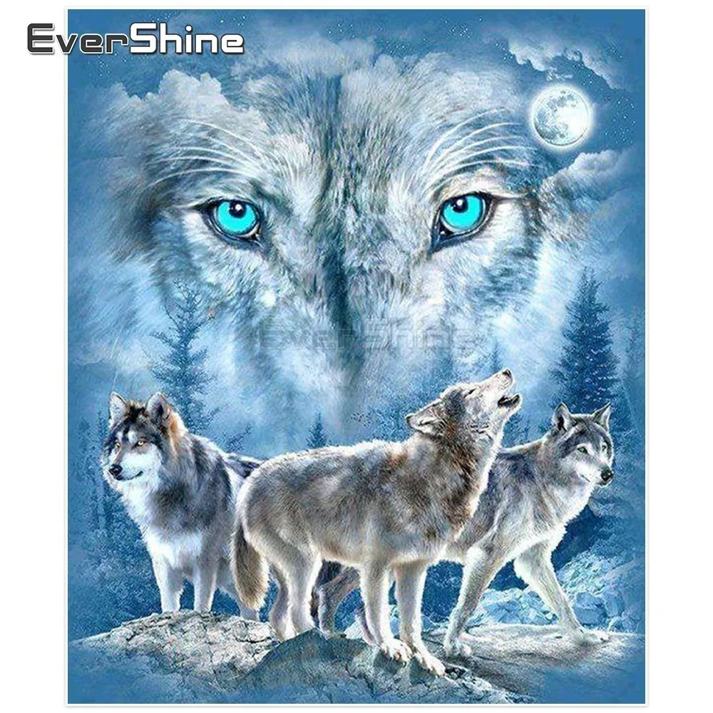 

Evershine Diamond Painting Cross Stitch Animals Diamond Embroidery Full Square Rhinestone Diamond Mosaic Handmade Home Decor