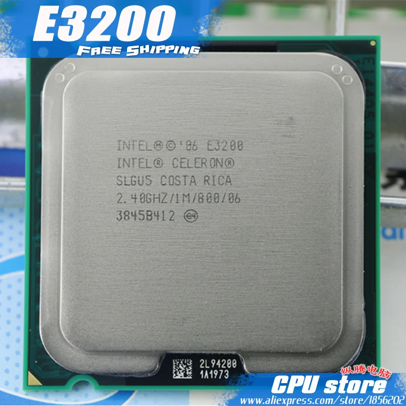 Двухъядерный процессор Intel Celeron E3200 cpu (2 4 ГГц/1 м/800 ГГц) Socket 775 Бесплатная