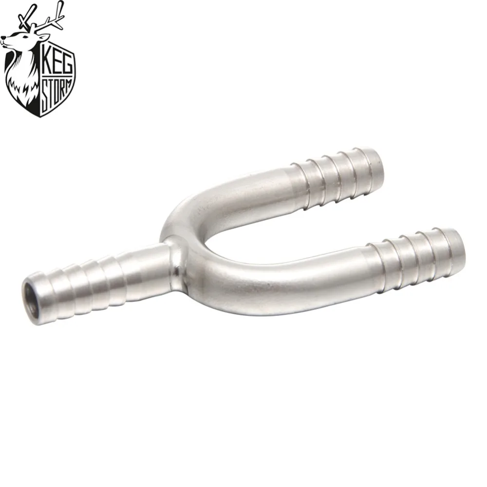 Hose Splicer Type U Shaped Fitting KEG STORM Stainless Steel Barbed 2PCs/1Lot Bar Accessories DIY Tools | Дом и сад