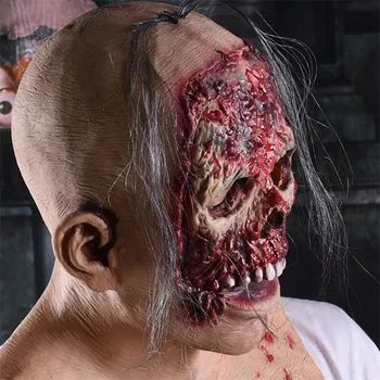 

Halloween Demon Mask Disgusting Rot Face Mask Horror Zombie Prank Headgear Cosplay Prank Props Haunted House Costume Party Mask