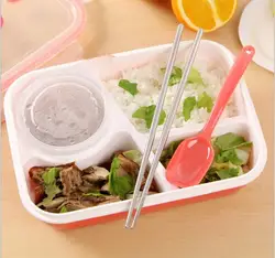 1 шт. pp Пластик Коробки для обедов 2 или 3 решетки японский bento box запечатаны микроволновая multi прекрасный суши коробка Посуда np 004