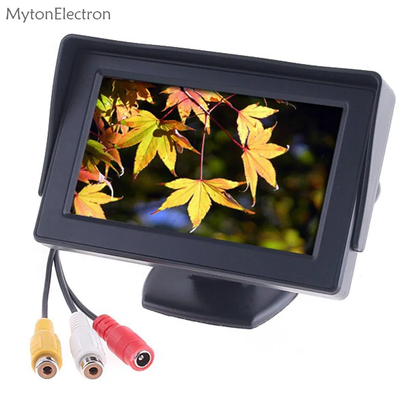 New 4.3 inch TFT LCD Car Monitor Rearview with LED backlight display for Camera DVD VCR Backup