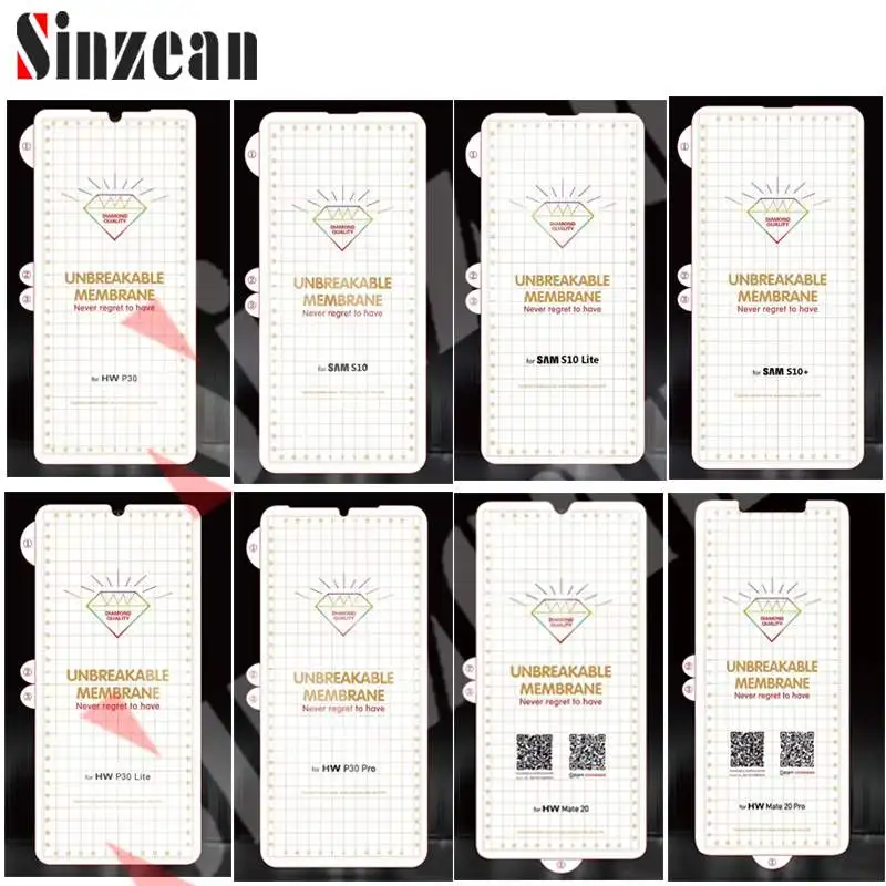 Sinzean 100 шт Для samsung S10/S9/S8 3D полное покрытие мягкая Гидрогелевая пленка для Galaxy Note 8/Note 9/Note 10 Plus защита экрана