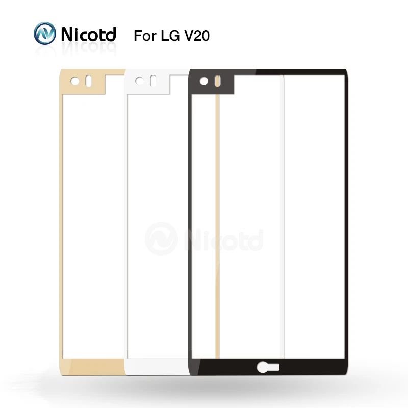 Nicotd 2.5D цветная полноразмерная Защитная пленка для экрана из закаленного стекла для LG V20 Взрывозащищенная защитная пленка для LG K10