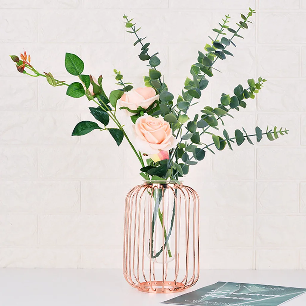 Террариум креативный гидропонный завод прозрачная ваза деревянная рамка ваза декоративная стеклянная настольная растение бонсай Цветочная ваза# C