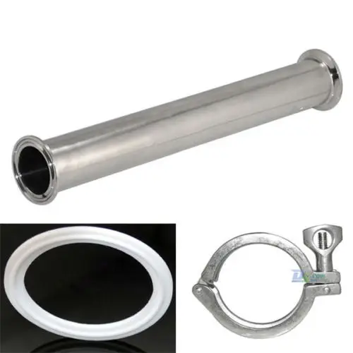 

2" 51MM Sanitary Spool Tube With 64MM Ferrule Flange+PTFE Gasket+Tri Clamp Set