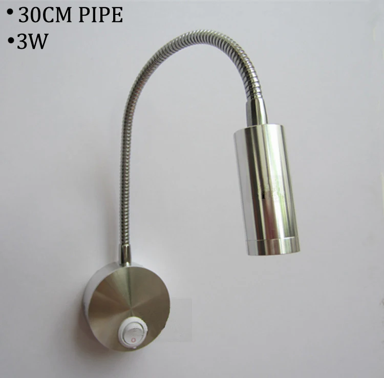 Aluminum 3W Flexible Led Reading Light Headboard Led Wall Lamps For Bedroom Living Room(China