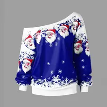 Уродливый Рождественский свитер с принтом Санта Клауса, свободный свитер со снежинками, пуловер унисекс, осенне-зимние топы, Рождественская одежда