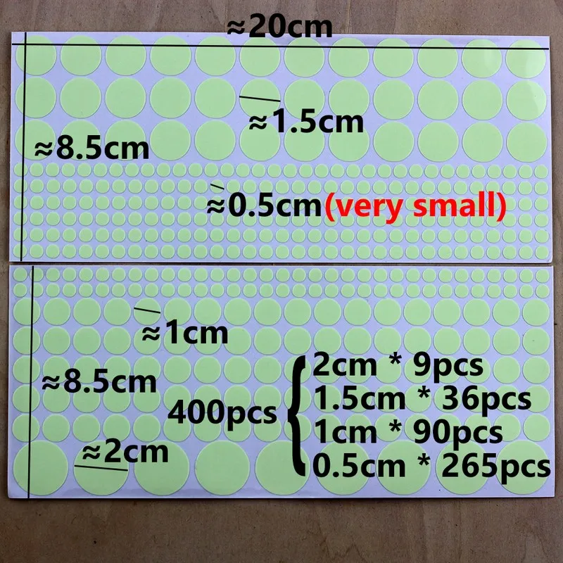 400 шт./лот светящиеся круглые точки настенные наклейки домашний декор светится в темноте переключатель наклейки детские комнаты спальня потолок DIY украшения