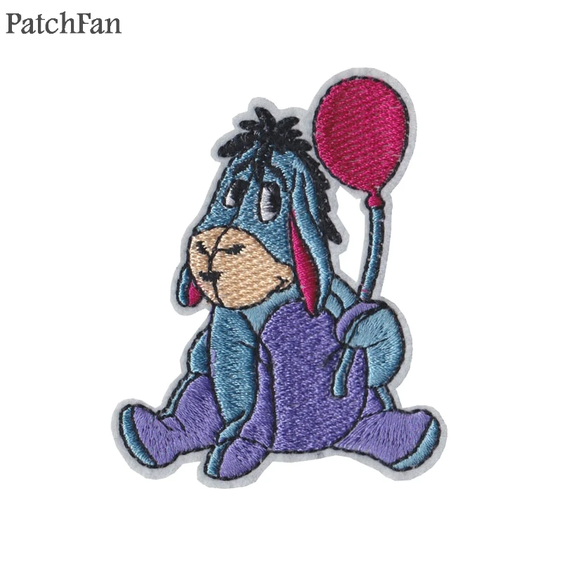 Patchfan cartoon donkey Applique patches sticker pour sewing shirt bag clothing para jacket clothes badges iron on t-shirt A1467