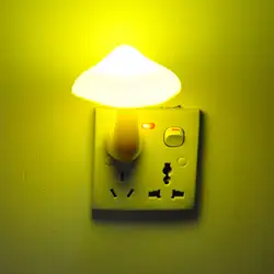 ЕС США Plug гриб розетка свет-Управление светодиодный Сенсор светодиодный Ночные огни лампа Спальня Детские Авто свет Управление 110-220 В