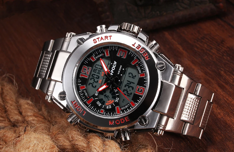 HPOLW брендовые военные спортивные часы мужские электронные светодиодный наручные часы водонепроницаемые спортивные часы мужские часы