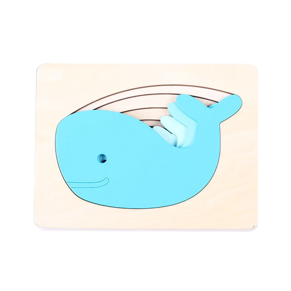 Деревянные игрушки для детей, животные, картонная 3D головоломка, многослойная головоломка, детская головоломка, игрушки для детей, обучающие средства для раннего возраста
