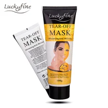 Luckyfine 24K Gold Mask Collagen Face Mask Anti Aging Whitening 24K Gold Skin Care Wrinkle Lifting Smooth Tear Off Masks