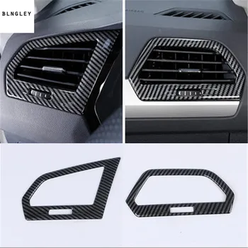 

2pcs/lot ABS carbon fiber front both sides air conditioning outlet decoration for 2017-2018 Volkswagen VW Tiguan MK2 Tiguan L