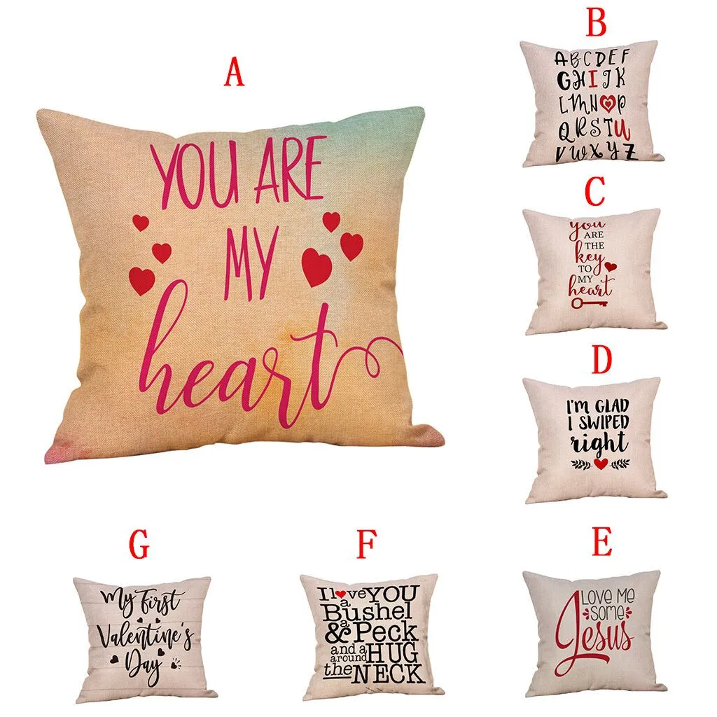 Счастливый День Святого Валентина чехол, накидка на подушку наволочки Sweet Love квадратный наволочка розовый серии 45 см * мягкие наволочки A30306