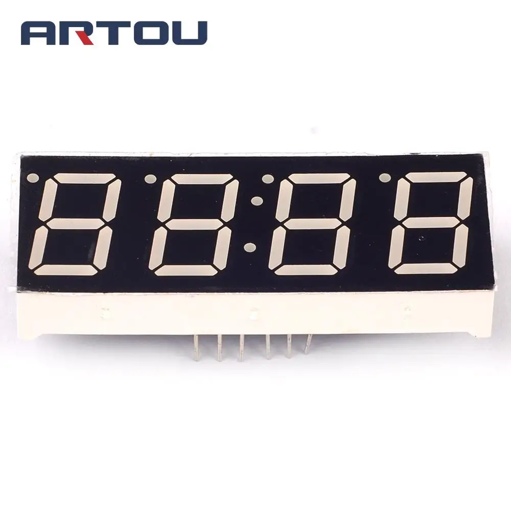 5PCS Common Anode 0.56" inch 4 Digits 7 Seven Segment Clock Red LED Numeric Digital Display led digital tube display