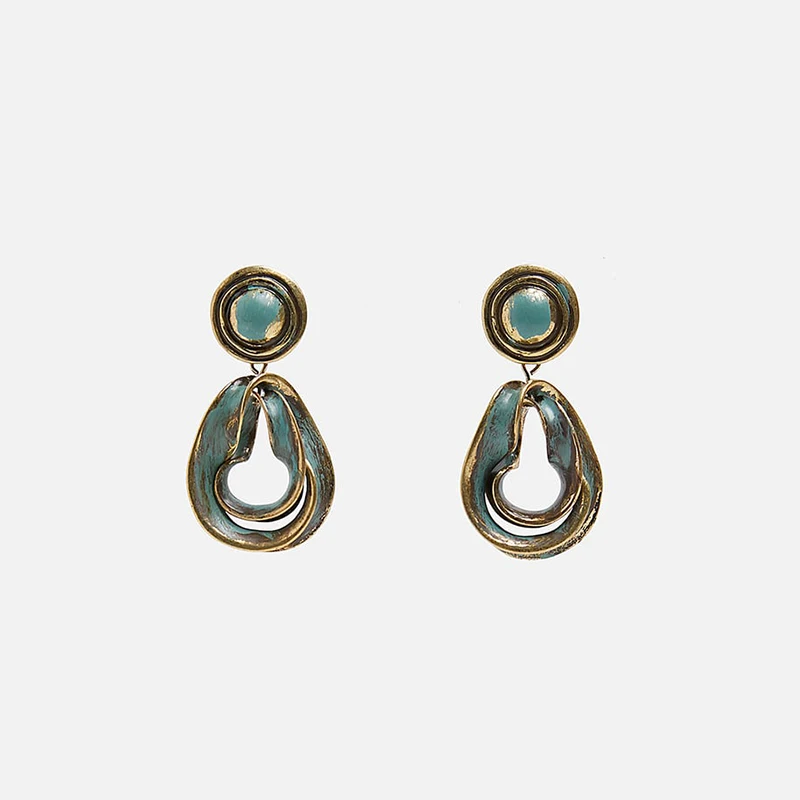 Женские винтажные серьги подвески ZA Bijoux Винтажные в этническом стиле для свадьбы