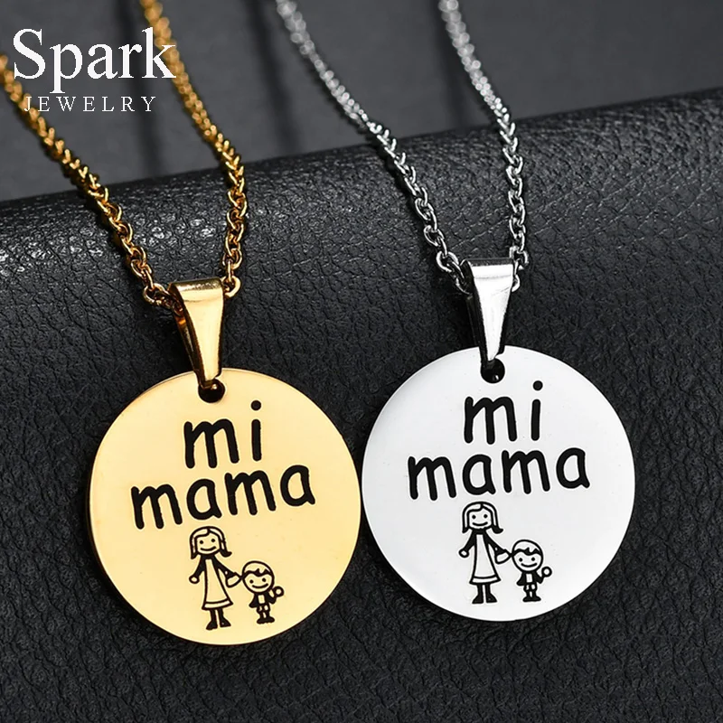 Ожерелье с подвеской Spark Lovely Boy Mi Mama ожерелье из нержавеющей стали фигуркой матери