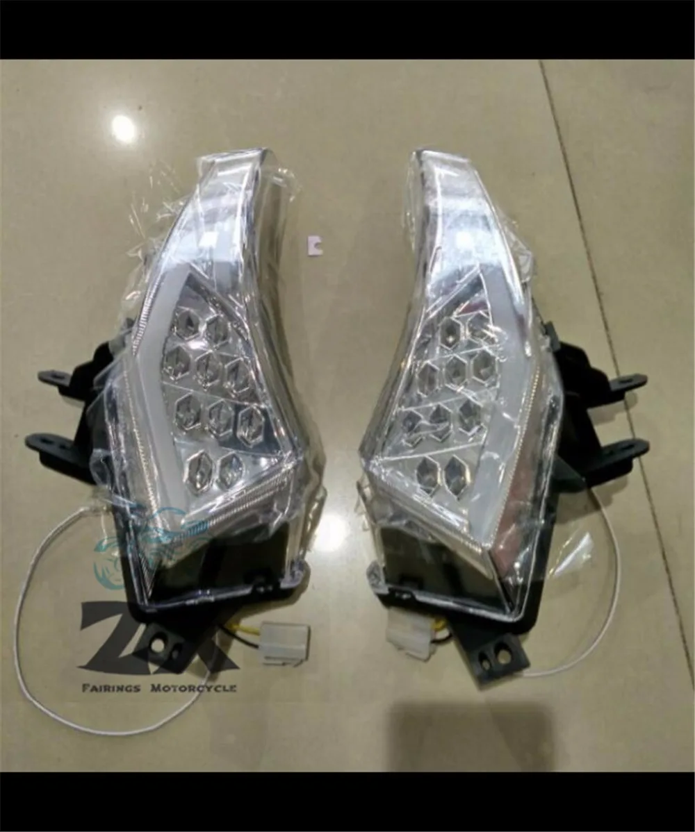 

A pair Clear LED Front Turn Signals Light Rear Turn Signals Rear Right and Left For Ya maha T-MAX TMAX 530 2012-2015 tmax530