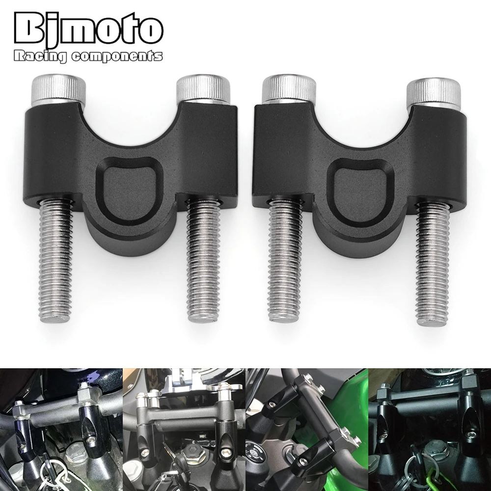 

BJMOTO Motorcycle Motocross Handlebar Mounts Riser Clamp Handle Bar Mount Adapter For Kawasaki versys X300 2017-2018