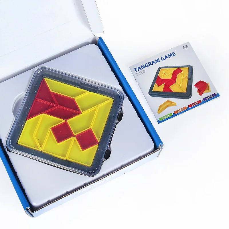 Tangram Совета Логические игрушки для детей разведки мозга игры геометрические