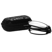 Горячие унисекс складные очки для чтения Сверхлегкий увеличительный металлический каркас Уход За Зрением складные очки с чехлом