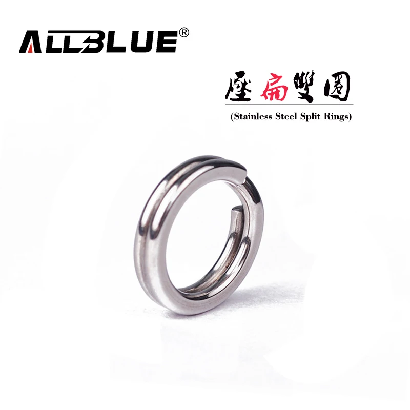 ALLBLUE 80pcs/много новое Прибытие классический белый цвет нержавеющей стали сплит кольца Рыбалка Разъем рыболовные Крючки рыболовные приманки