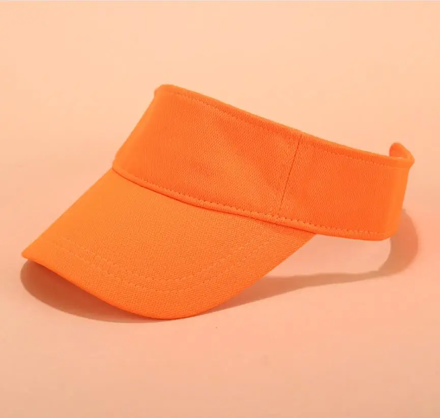 New Top empty hat 9 Colors Men Women Summer Outdoor Sport Sun Visor Cap Hat for turquoise lavender lime Sunscreen cap - Цвет: orange