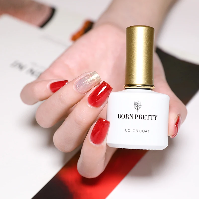 Гель лак BORN PRETTY 6 мл с блестками Блестящий впитывающий УФ гель для дизайна ногтей