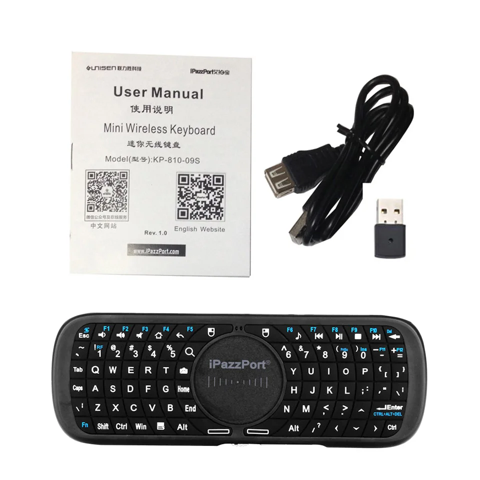 IPazzPort 2 4G мини беспроводная клавиатура и сенсорная панель для Android TV box smart Raspberry