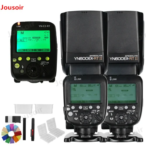 2x-YONGNUO-YN600EX-RT-II-2-4G-Wireless-HSS-1-8000s-Master-TTL-Flash-Speedlite-YN