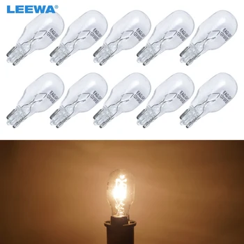 

LEEWA 100pcs Warm White Car T15 Wedge 12V 16W Halogen Bulb External Halogen Lamp Replacement Dashboard Bulb Light #CA1310