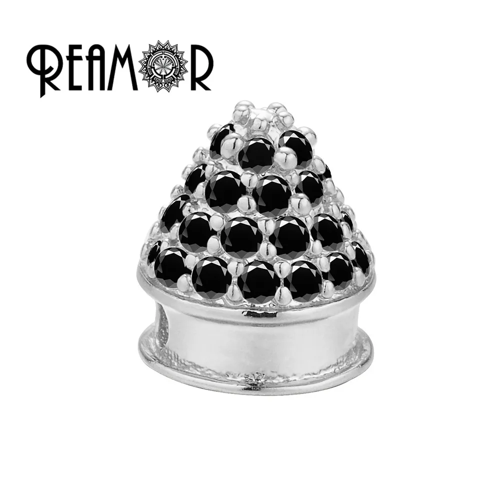 

REAMOR 5pcs Supplies Jewelry Beads Micro Pave Zircon Cute Cake Charms Beads for DIY Bracelet Making Small Hole Bead Accessories