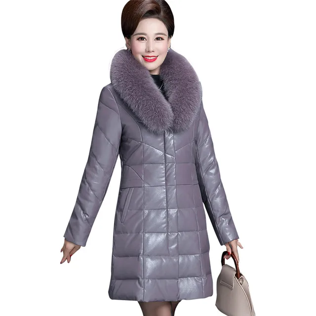 Women Winter Down Coat 2018 Mid Long 40 50 Years Old New Ladies ...