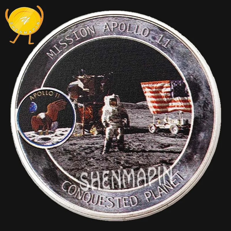 

Mission Apollo II Commemorative Coin 1 Oz Fine Silver One Dollar Coins Collectibles United States of America Honor Silver Coins
